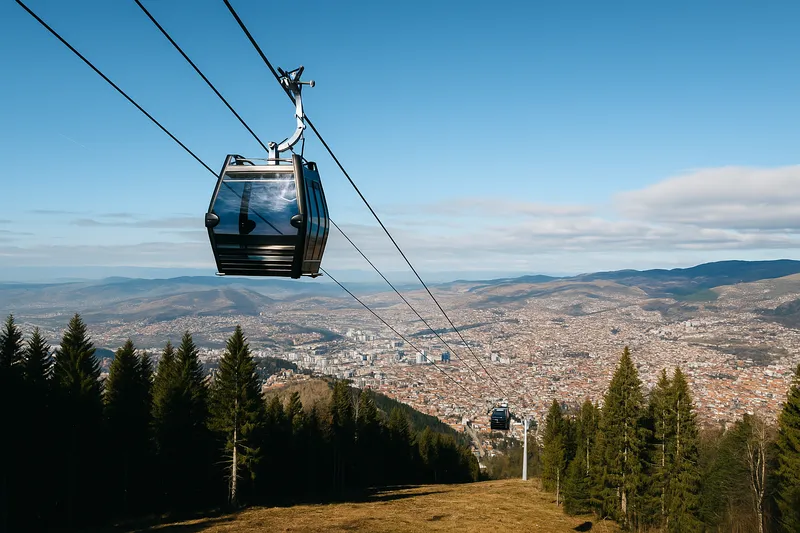 Sarajevo cable car to Trebević in autumn colors